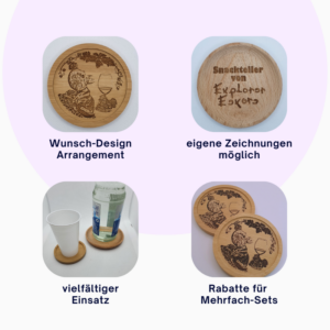 Holz Snackteller – Bild 5